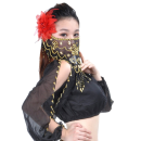 BellyLady Belly Dance Tribal Face Veil With Beads