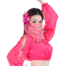 BellyLady Belly Dance Tribal Face Veil With Beads