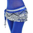 Multi-Row Belly Dance Hip scarf Silver Coins