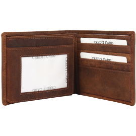 Leather Trifold Wallets for Men 