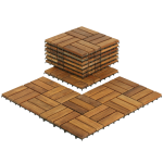Flooring Tiles in Solid Teak Wood 