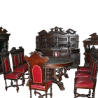 7157 Rj Horner 12 piece Renaissance Revival Dining Set