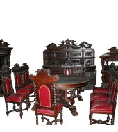 7157 Rj Horner 12 piece Renaissance Revival Dining Set