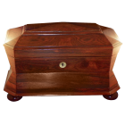 English Casket shaped Tea Caddy