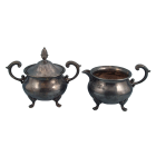 Epca Bristol Silver 110 Covered Sugar & Creamer, Footed