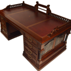 7746 Executive Victorian Desk With Rosa La Vanta Marble