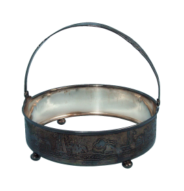 Middletown Silver Plate 3 Part Dish Basket Handle