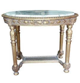 Oval French Gold Gesso Center Table