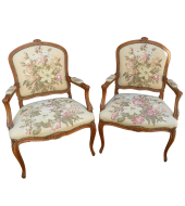 Pair Of French Arm Chairs. 20th Century