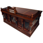 7746 Executive Victorian Desk With Rosa La Vanta Marble