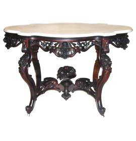 American Rococo Laminated Rosewood Center Table By Meeks