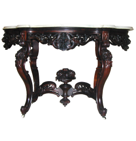 American Rococo Laminated Rosewood Center Table By Meeks