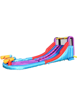Twin Rapids Inflatable Water Slides with Water Guns