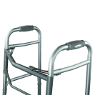 Two Button Folding Walker with 5-Inch Wheels
