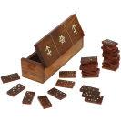 Wooden Domino Game with Nautical Storage Box