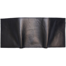 Men Tri Fold Wallet FIXED Flip Up Window ID