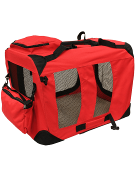 Crate with Fleece Mat and Food Bag