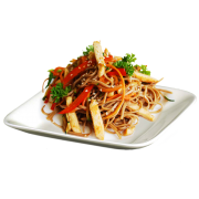 Udon noodles with vegetables