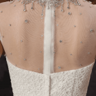 White Removable Sleeveless Ball Gown In Lace Wedding Dress
