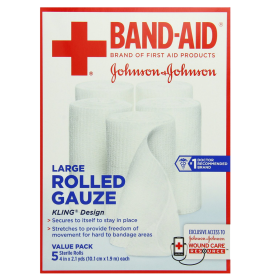 Band-Aid First Aid Covers Kling Large Rolled Gauze 