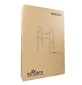 Two Button Folding Walker with 5-Inch Wheels