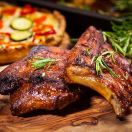 Grilled bbq steaks
