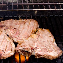 Grilled bbq steaks
