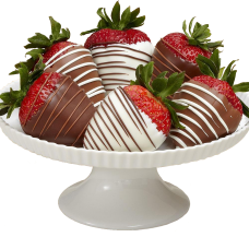 12 Gourmet Dipped Swizzled Strawberries