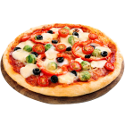 Pizza with brussels sprouts and peppers