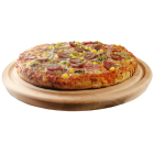 Pizza with meat and corn 