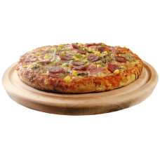 Pizza with meat and corn 