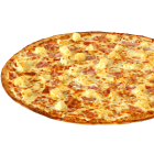 Pizza with meat and pineapple 