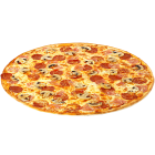 Pizza with mushrooms and sausage