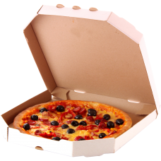 Pizza with sausage and olives