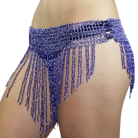 Multi-Row Belly Dance Hip scarf Silver Coins