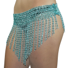 Multi-Row Belly Dance Hip scarf Silver Coins