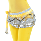 Beaded Elastic Waist Rave Belly Dance Skirt Hip Scarf Costume