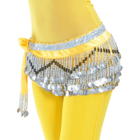 Beaded Elastic Waist Rave Belly Dance Skirt Hip Scarf Costume