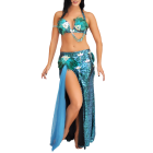 Turquoise Sequined Feather 