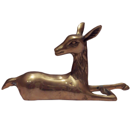 Brass Reclining Deer