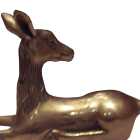 Brass Reclining Deer