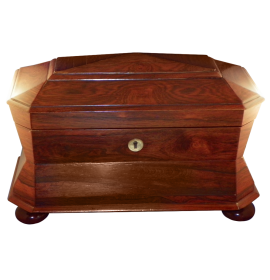English Casket shaped Tea Caddy