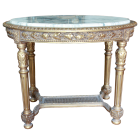 Oval French Gold Gesso Center Table