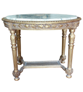 Oval French Gold Gesso Center Table