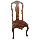 Set Of Four Dutch Marquetry Side Chairs