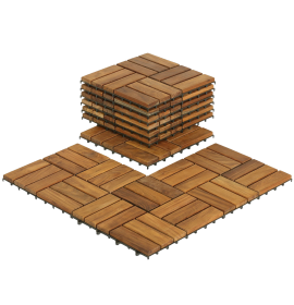 Flooring Tiles in Solid Teak Wood 