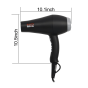 MHD Professional Low Noise Tourmaline Infrared Heat Blow Dryer