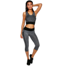Zoe Neon Stripe Sports Crop + Running Legging Set
