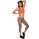 Zoe Neon Stripe Sports Crop + Running Legging Set