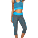 Zoe Neon Stripe Sports Crop + Running Legging Set